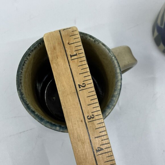 Monroe Salt Works Pottery Mugs Iris Handmade Art Studio Pottery Coffee Cup Lot - Picture 12 of 13
